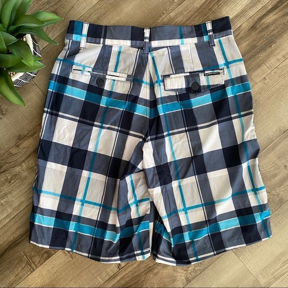OP FLEX 4 Way Stretch Plaid Board Shorts Size 30 - Picture 5 of 5